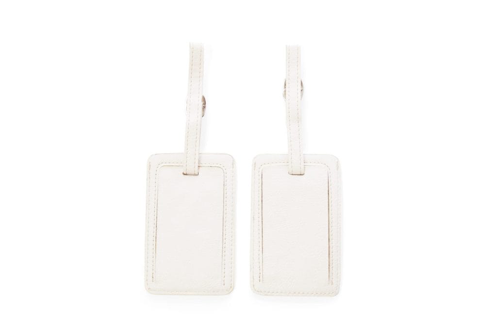 2PC Ivory Luggage Tags