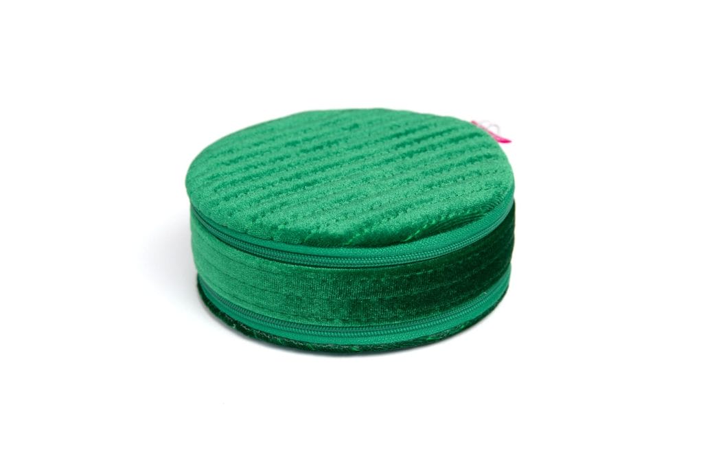 Green Plush Jewelry Case - Green Velvet