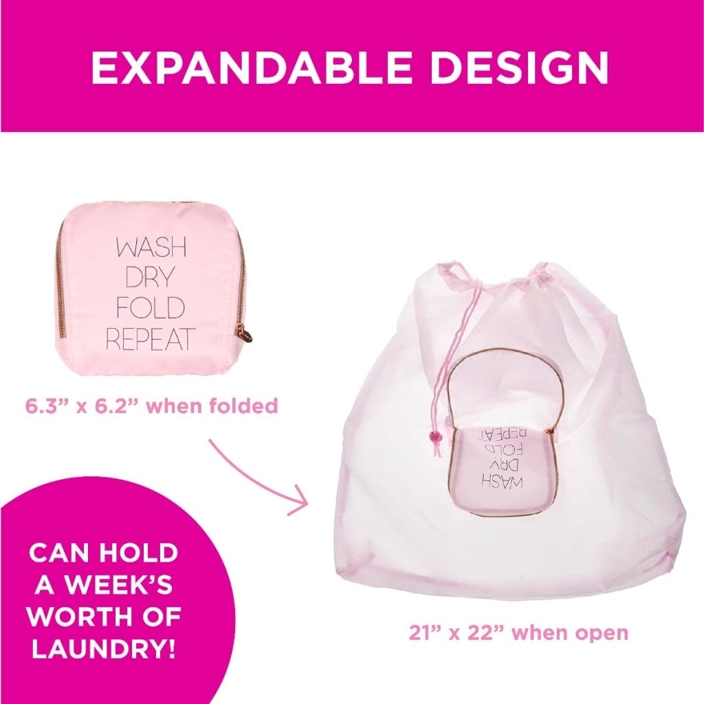 Pink & Rose Gold Laundry Bag