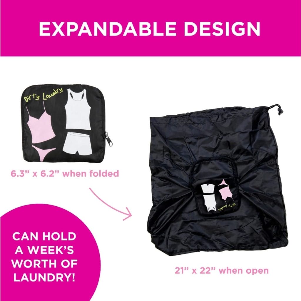 Black & Pink Laundry Bag