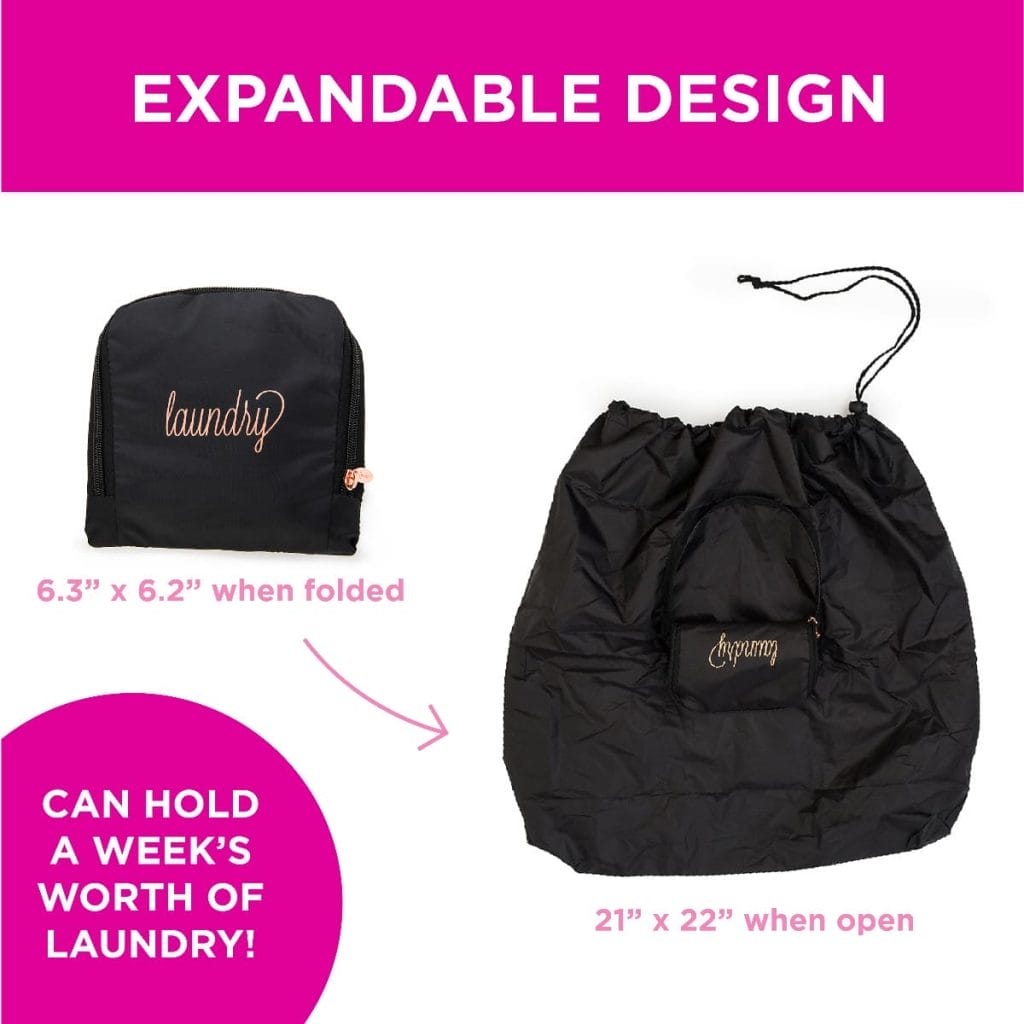 Black & Rose Gold Laundry Bag