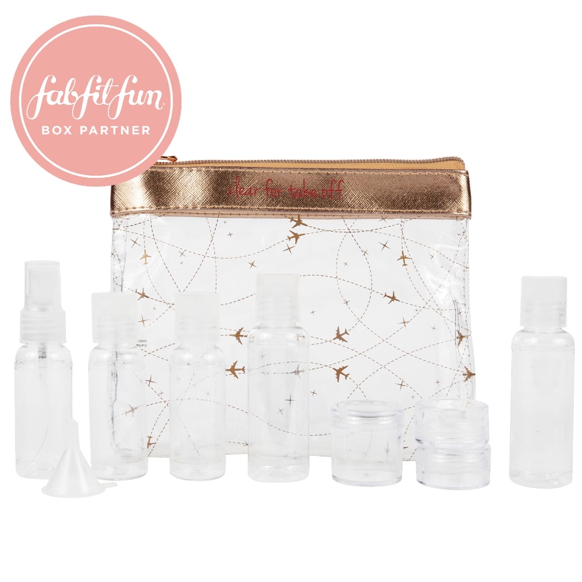 12PC Rose Gold Travel Bottle Set