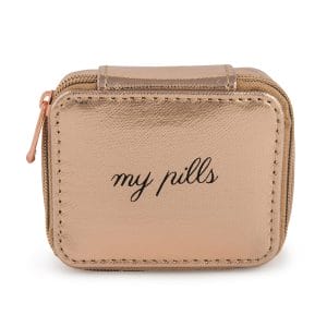 Rose Gold Saffiano Pill Case