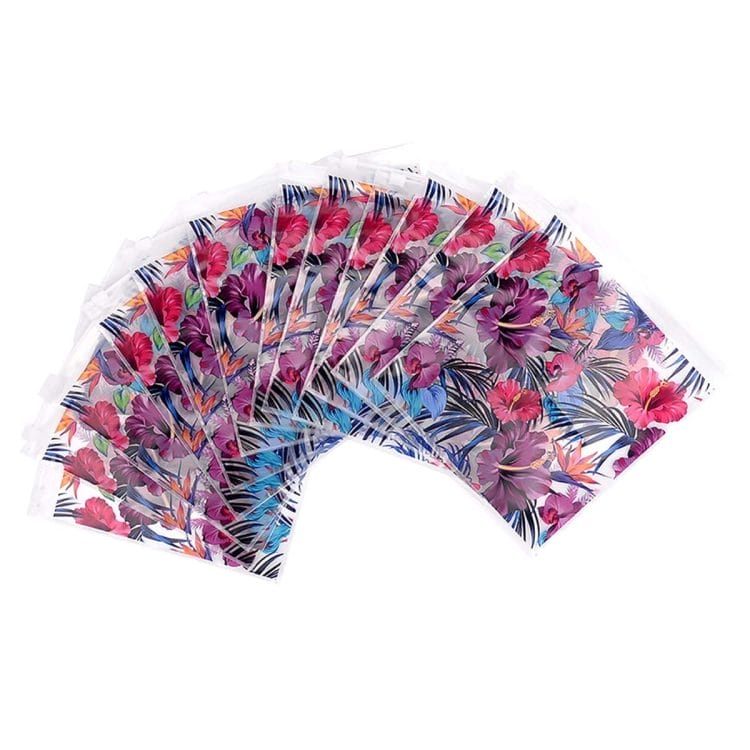 12PC Hibiscus Resealable Bags