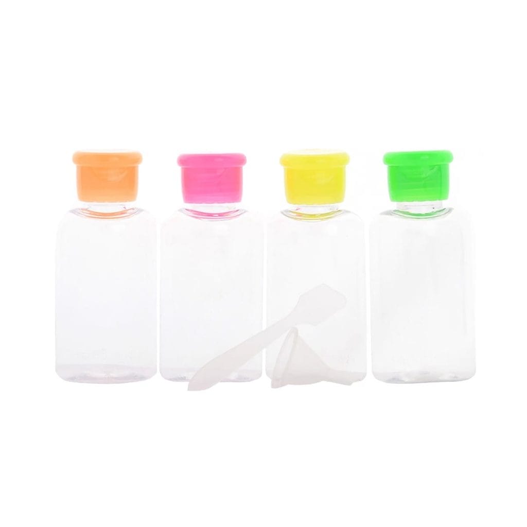 8PC Neon Pink Flip Top Bottle Set