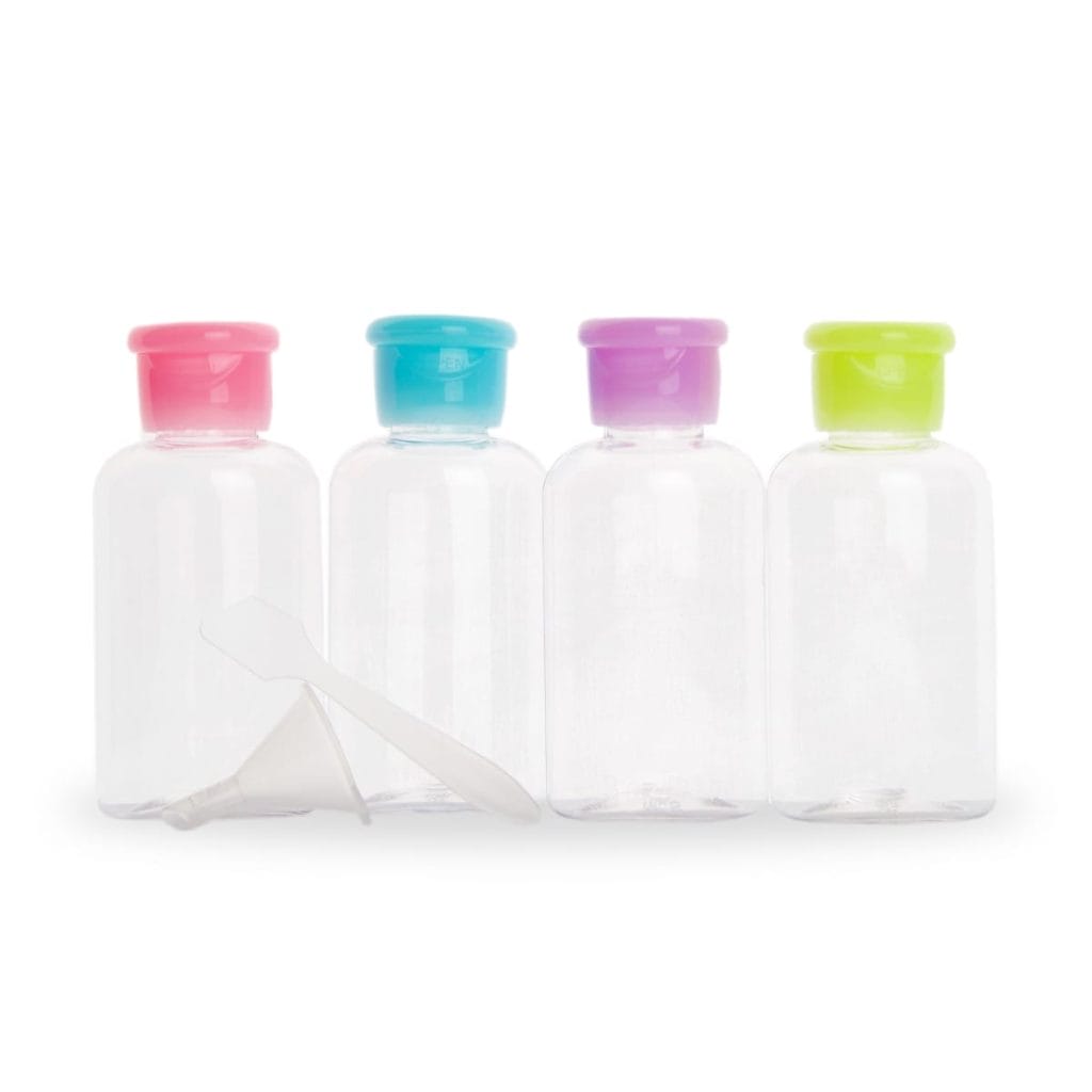 8PC Pastel Flip Top Travel Bottle Set