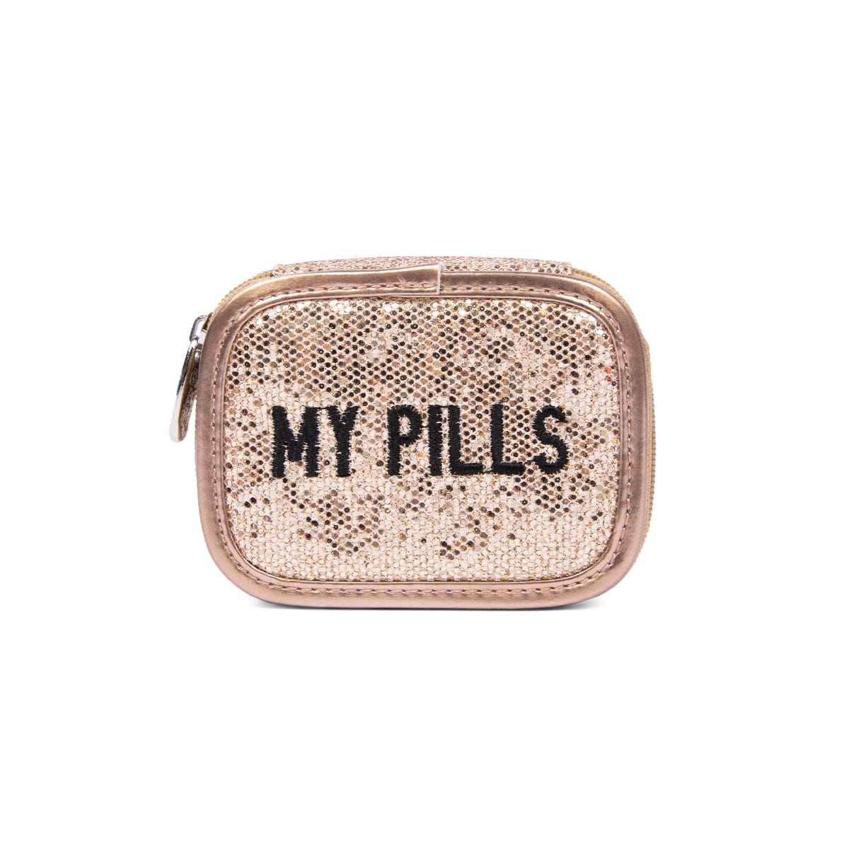 Gold Glitter Pill Case