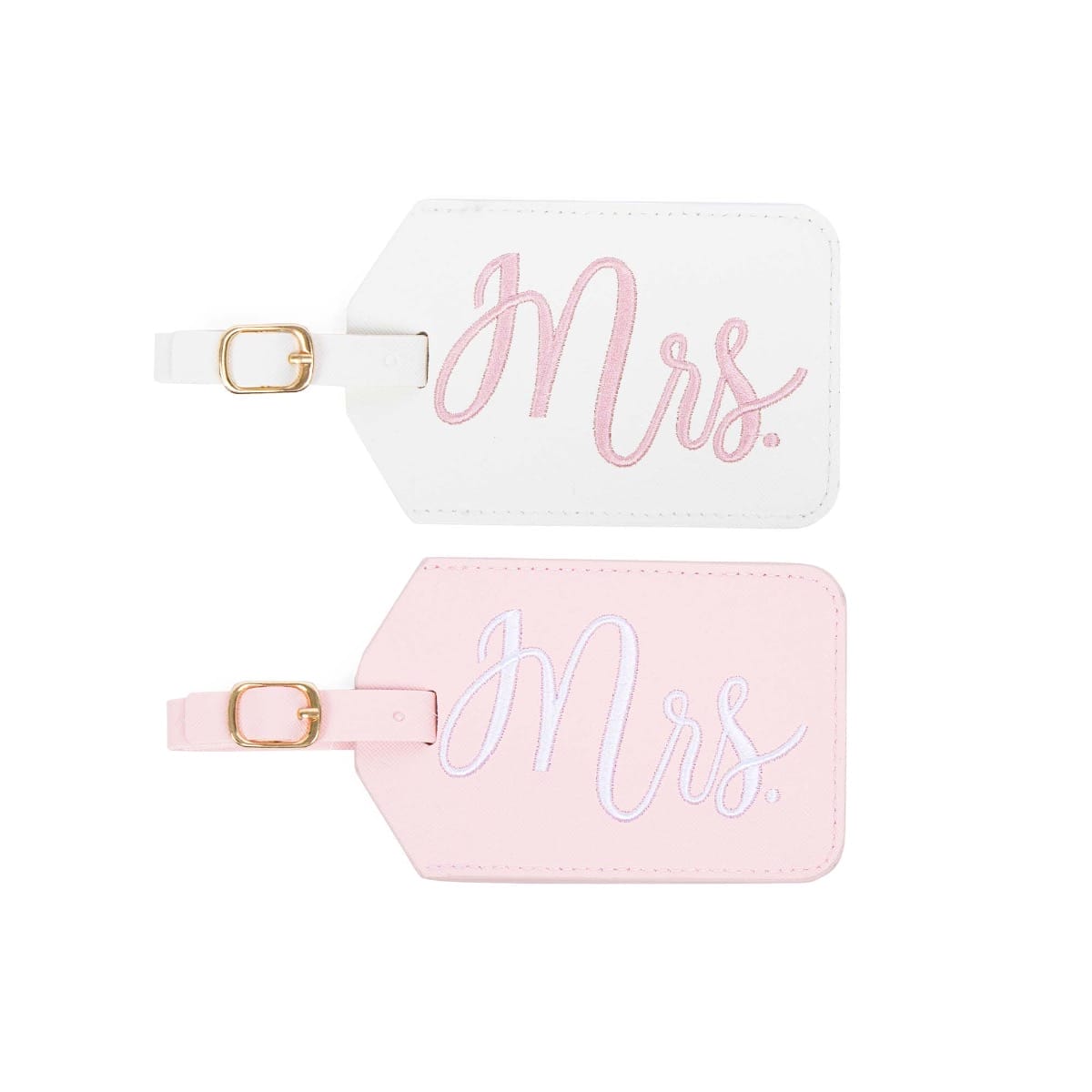 2PC Mrs. & Mrs. Pink Luggage Tags