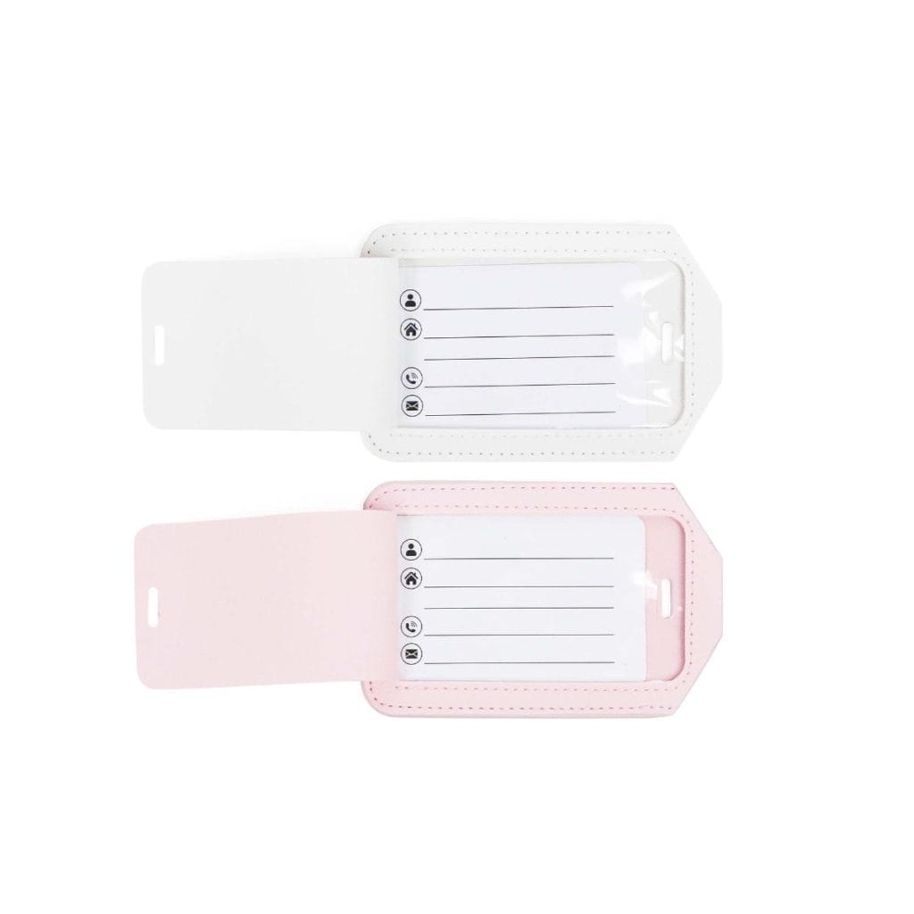 2PC Mrs. & Mrs. Pink Luggage Tags