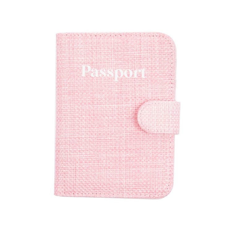 Pink Rattan Passport Case - Fruitstand