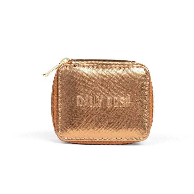 Brown Metallic Pill Case - Go West