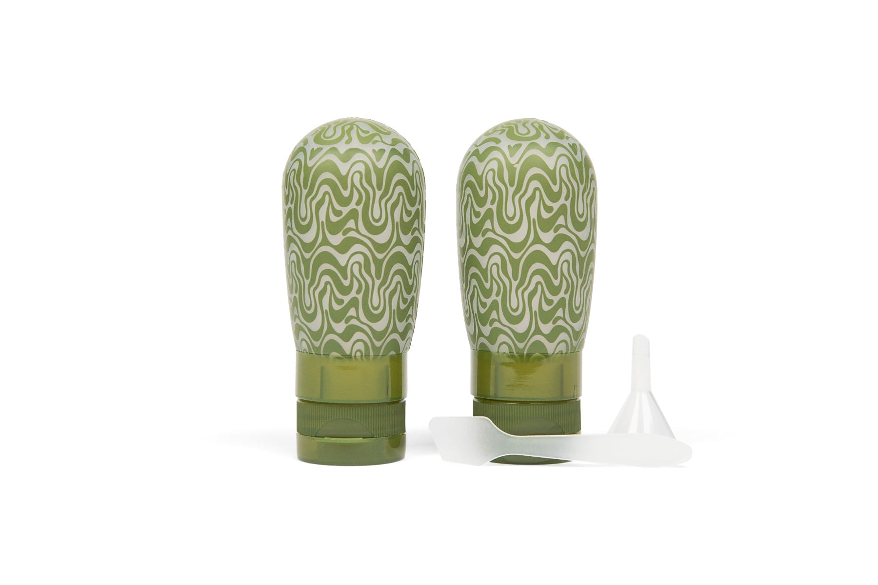 2PC 3OZ Olive Silicone Travel Bottle Set