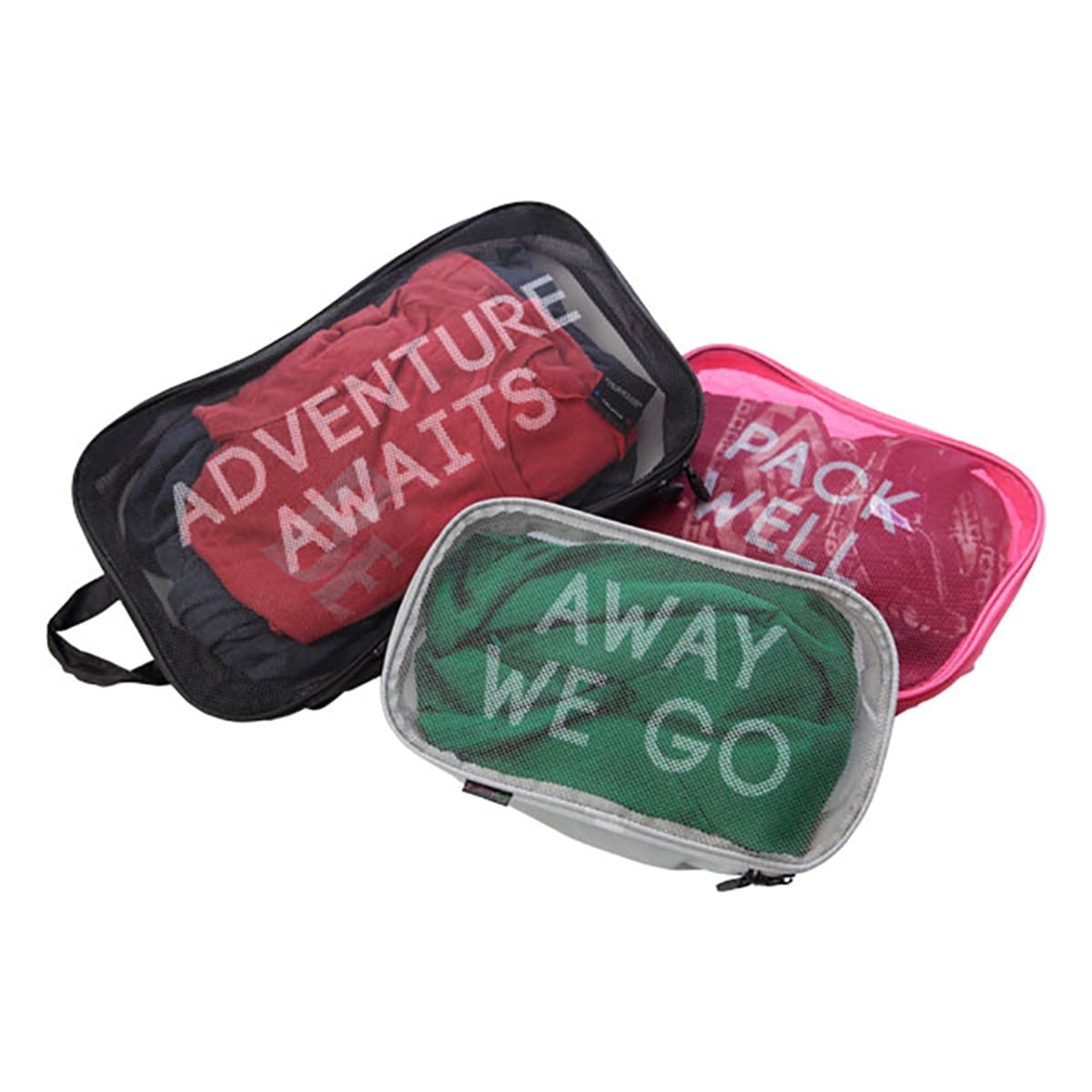 3PC Multi-Color Mesh Packing Cubes