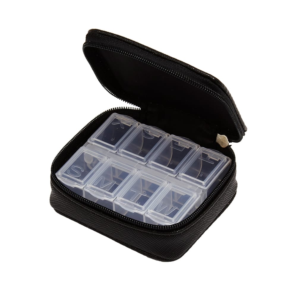 Black Saffiano Pill Case