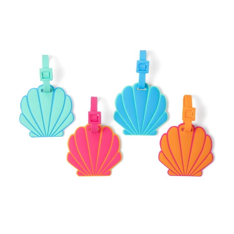 4PC Seashell Luggage Tags - By the Shore