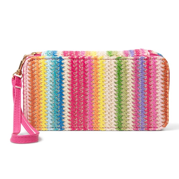 Rainbow Raffia XL Pill Case - By the Shore