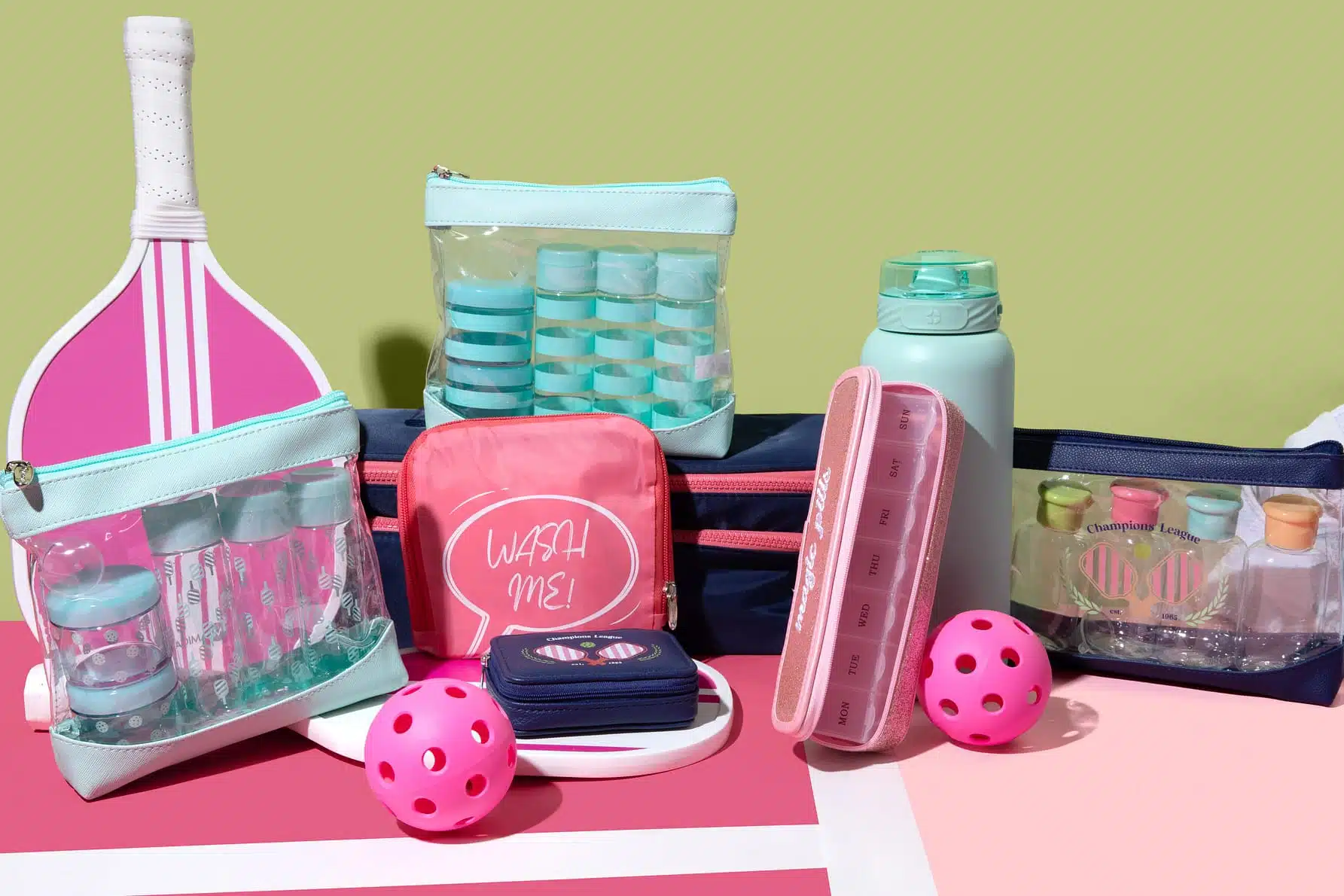 Pink XL Pill Case - Pickleball | Miamica