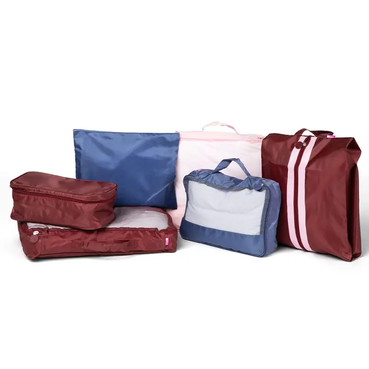 6PC Blue/Berry Travel Packing Set
