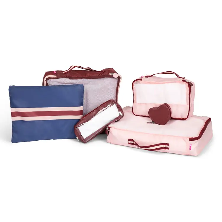 6PC Stripe Travel Packing Set