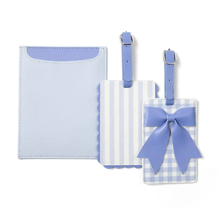 Blue Passport Case and 2PC Luggage Tags - Clubhouse Days